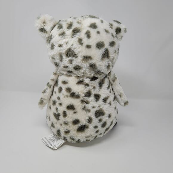 Snowy Owl Plush White Grey Spots Gold Glitter Eyes Books a Million Appx 13 inch - Picture 6 of 9